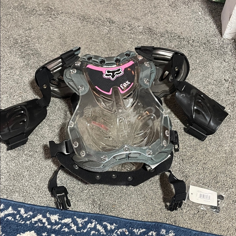 Fox Kids Chest Protector - Black and Pink Accents